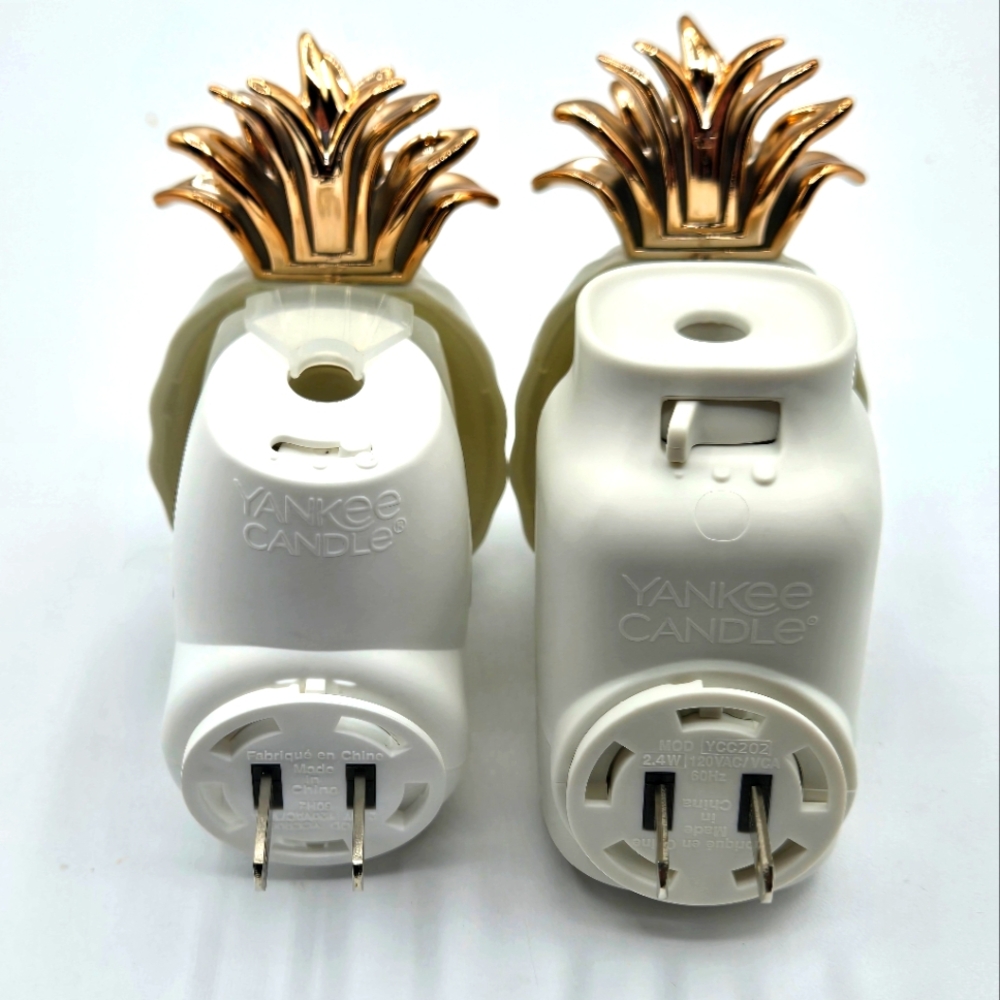 YANKEE CANDLE Wall Scent Plug Two Pineapples Gold & Cream Color - Picture 3 of 5